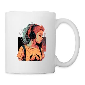Musique esthétique Fille - Mug blanc - blanc - Droite