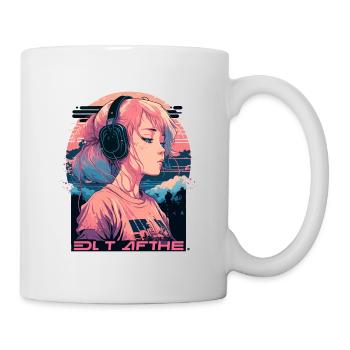 Trauriges Mädchen - Tasse - Weiß - Rechts
