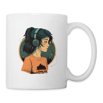 Mignonne fille d’anime - Mug blanc - blanc - Droite