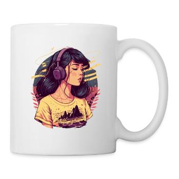 Tokyo Girl Listening to Chill Beats - Mug - white - Right