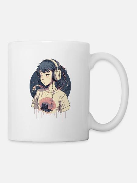 Kawaii Anime Mädchen - Tasse - Weiß