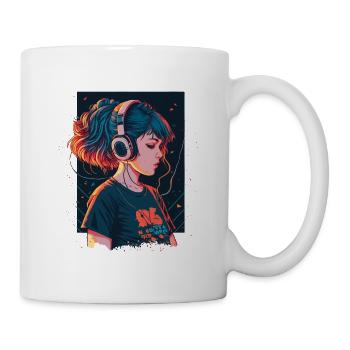 Lo-Fi Kawaii Mädchen - Tasse - Weiß - Rechts