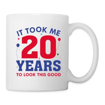Il m’a fallu 20 ans pour avoir l’air aussi bien - Mug blanc - blanc - Droite
