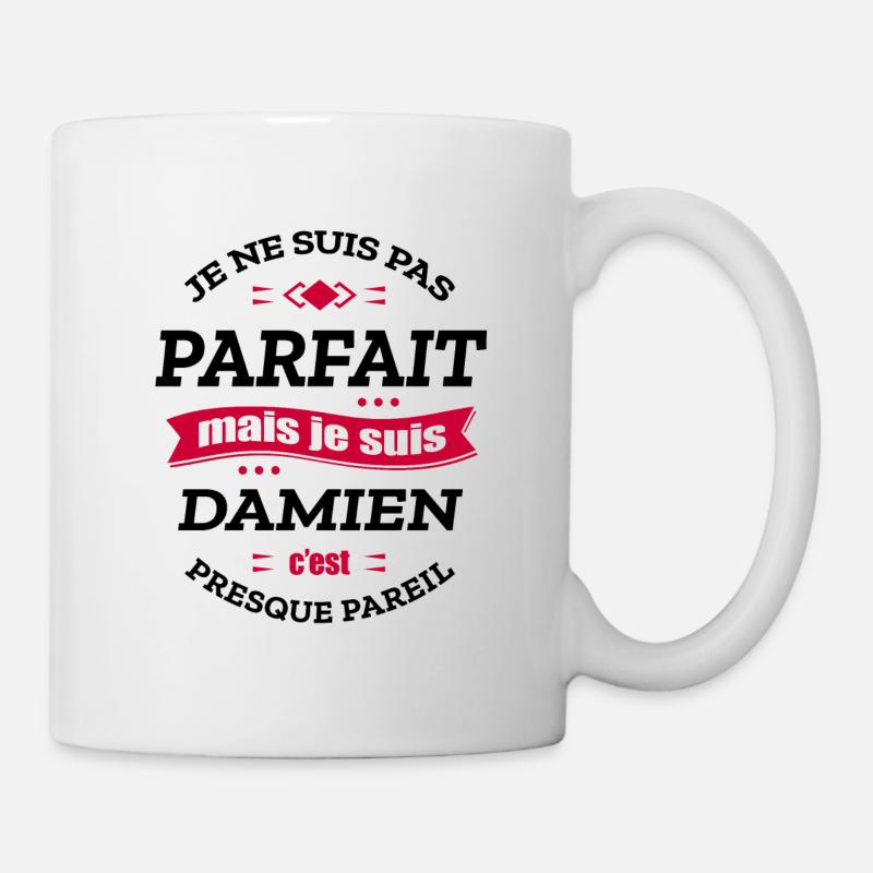 DAMIEN PARFAIT - PRENOM DAMIEN - Mug blanc - blanc