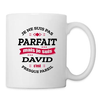 DAVID PARFAIT - PRENOM DAVID - Mug blanc - blanc - Droite