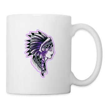 Gesicht altmodisches indisches Profil - Tasse - Weiß - Rechts