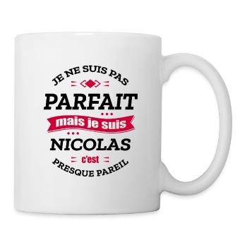NICOLAS PARFAIT - PRENOM NICOLAS - Mug blanc - blanc - Droite