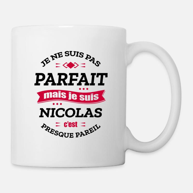 NICOLAS PARFAIT - PRENOM NICOLAS - Mug blanc - blanc