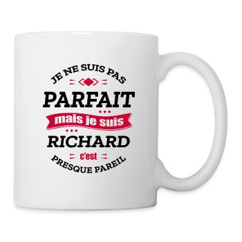 RICHARD PARFAIT - PRENOM RICHARD - Mug blanc - blanc - Droite