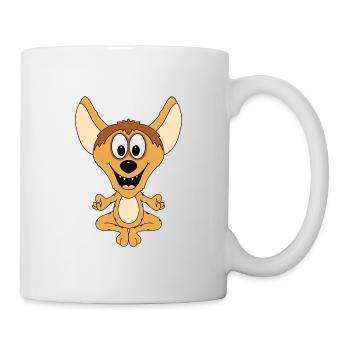 HYÄNE - YOGA - PILATES - TIER - KIND - BABY - Tasse - Weiß - Rechts