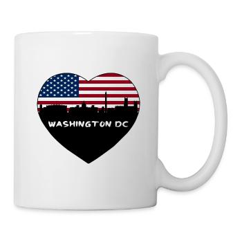 Washington Dc Washington USA Flagge Skyline Travel S - Tasse - Weiß - Rechts