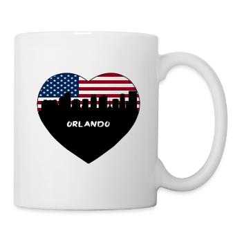 Orlando Florida USA Flagge Skyline Reise Souvenir - Tasse - Weiß - Rechts