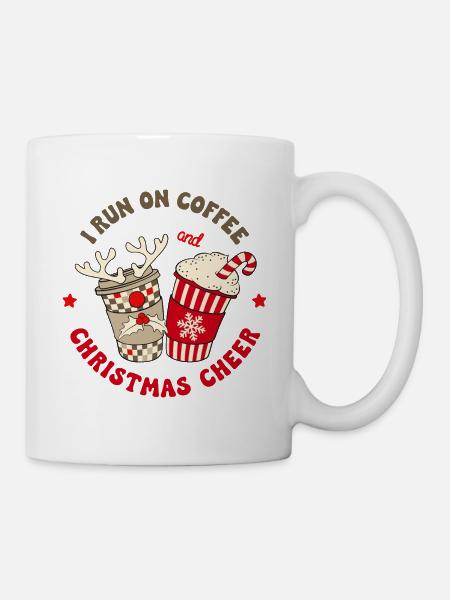 Kaffee Weihnachten Spruch Coffee Christmas Cheer - Tasse - Weiß