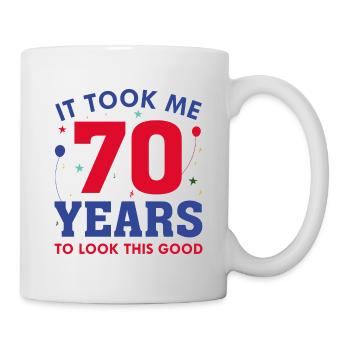 Il m’a fallu 70 ans pour être aussi beau - Mug blanc - blanc - Droite