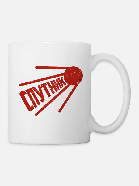 Sputnik Russischer Satellit Spruch Soviet Russland - Tasse - Weiß