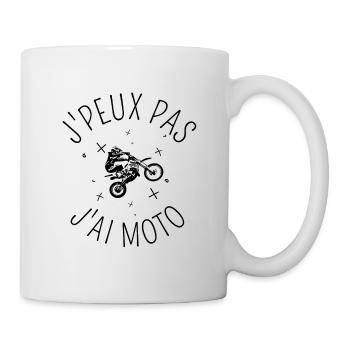 J Peux Pas J Ai Moto cadeau d'anniversaire motard - Mug blanc - blanc - Droite