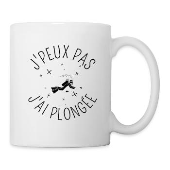 J Peux Pas J Ai Plongée noir - Mug blanc - blanc - Droite
