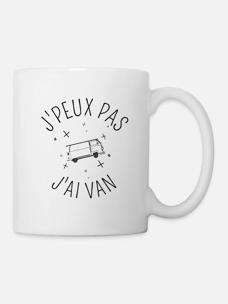 J Peux Pas J Ai Van noir - Mug blanc - blanc