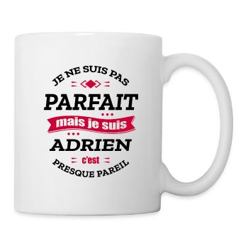 ADRIEN PARFAIT - PRENOM ADRIEN - Mug blanc - blanc - Droite