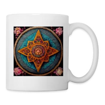 Boho Mandala Abstract - Tasse - Weiß - Rechts