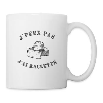 J’peux pas, j’ai raclette - Mug blanc - blanc - Droite
