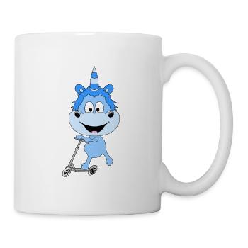 EINHORN - ROLLER - KIND - BABY - Tasse - Weiß - Rechts