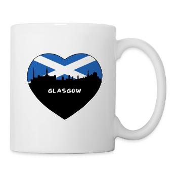 Glasgow Scotland Flag Skyline Souvenir de voyage - Mug blanc - blanc - Droite