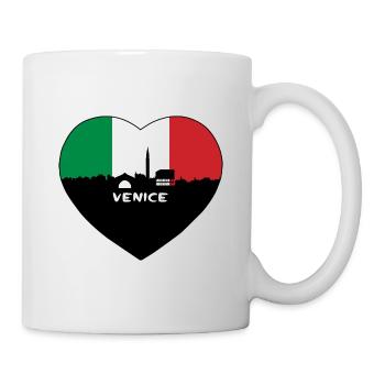 Venice Italy Flag Skyline Travel Souvenir - Mug - white - Right