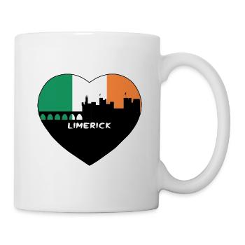 Limerick Irlande Drapeau Skyline Voyage Souvenir - Mug blanc - blanc - Droite