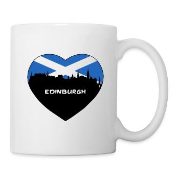 Edimbourg Écosse Flag Skyline Souvenir de voyage - Mug blanc - blanc - Droite