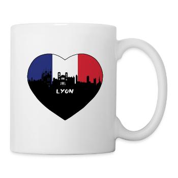 Lyon France Flag Skyline Souvenir de voyage - Mug blanc - blanc - Droite