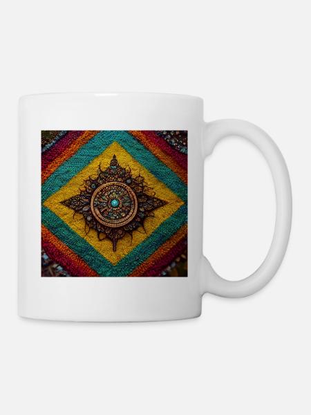 Boho Mandala Abstract - Tasse - Weiß