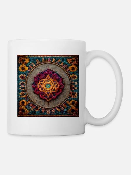 Boho Mandala Abstract - Tasse - Weiß