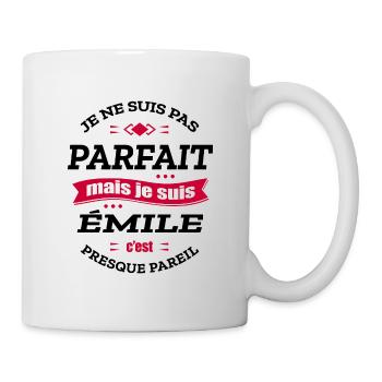 ÉMILE PARFAIT - PRENOM ÉMILE - Mug blanc - blanc - Droite