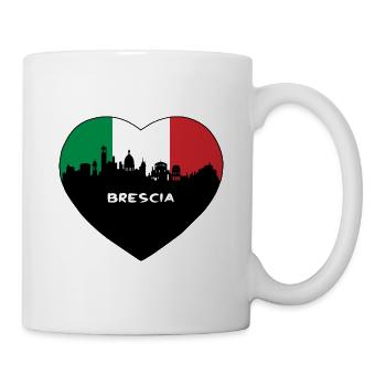 Brescia Italie Flag Skyline Souvenir de voyage - Mug blanc - blanc - Droite
