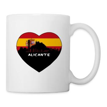 Alicante Spain Flag Skyline Travel Souvenir - Mug - white - Right