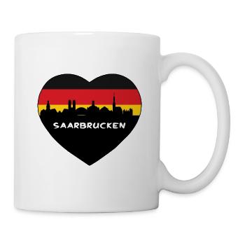 Sarrebruck Allemagne Flag Skyline Souvenir de voyage - Mug blanc - blanc - Droite