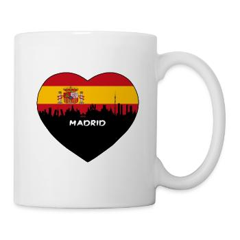 Madrid Espagne Flag Skyline Souvenir de voyage - Mug blanc - blanc - Droite