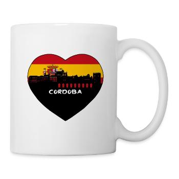 Cordoba Espagne Flag Skyline Souvenir de voyage - Mug blanc - blanc - Droite