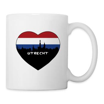 Utrecht Netherlands Flag Skyline Travel Souvenir - Mug - white - Right