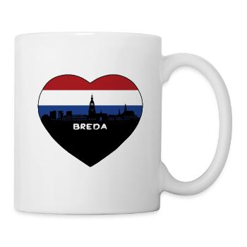 Breda Niederlande Flagge Skyline Reise Souvenir - Tasse - Weiß - Rechts