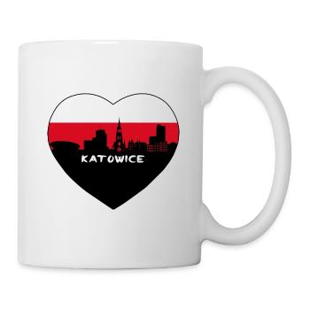 Katowice Poland Flag Skyline Travel Souvenir - Mug - white - Right