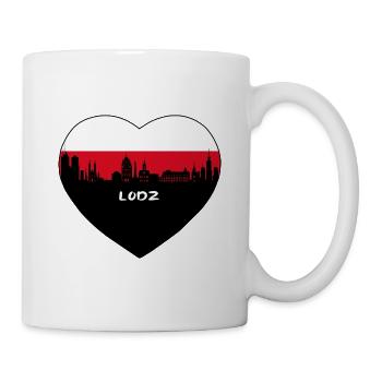 Lodz Pologne Flag Skyline Souvenir de voyage - Mug blanc - blanc - Droite