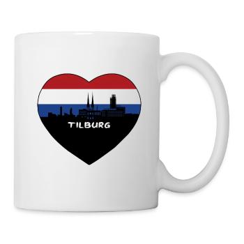 Tilburg Netherlands Flag Skyline Travel Souvenir - Mug - white - Right