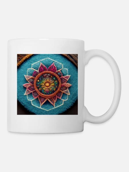 Boho Mandala Abstract - Tasse - Weiß