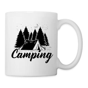 Camping Wohnmobil Van Vintage im Wohnwagen Caravan - Tasse - Weiß - Rechts