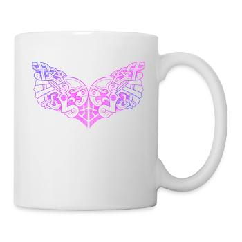 Doppelter nordischer Rabe Hugin und Munin - Tasse - Weiß - Rechts