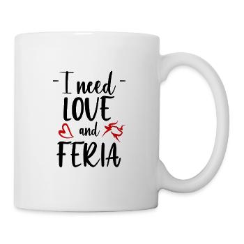 Besoin d'amour et de Feria - need Love und Feria - Tasse - Weiß - Rechts