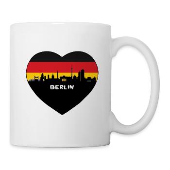 Berlin Germany Flag Skyline Travel Souvenir - Mug - white - Right