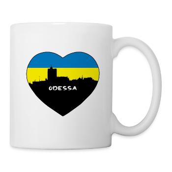 Odessa Ukraine Flag Skyline Travel Souvenir - Mug - white - Right